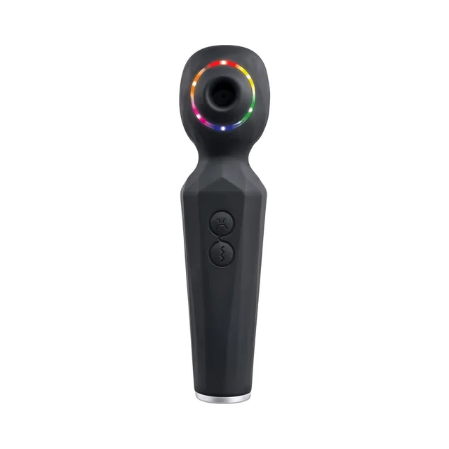 Black Rainbow Sucker wand with multicolor light ring