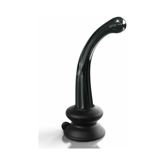Black Icicles No. 87 glass massager with curved bulb tip