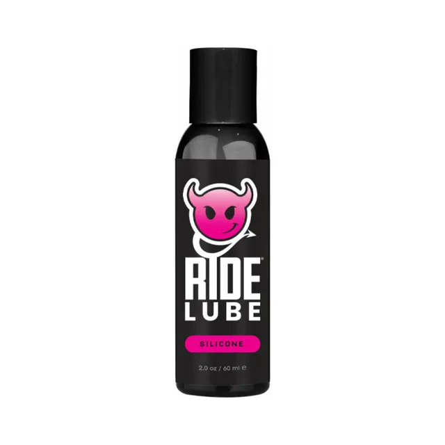 Sliquid Ride silicone 2 oz black bottle with pink bull label