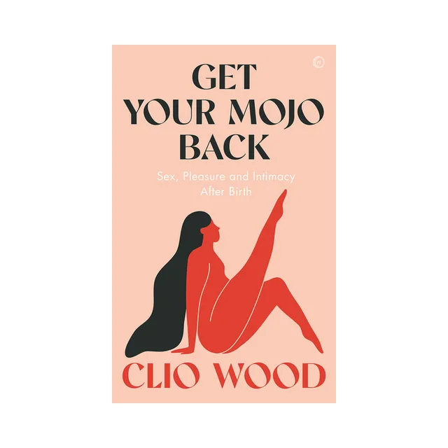 peach Get Your Mojo Back cover with seated red figure and black title lettering