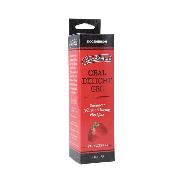 GoodHead Sweet Strawberry Oral Delight Gel in red retail carton