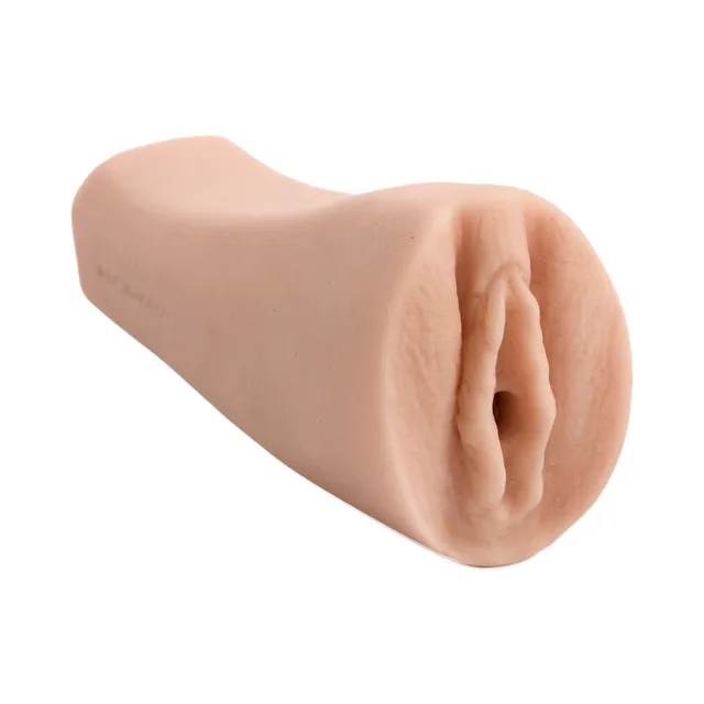 Angled side view of beige Palm Pal U3 compact sleeve