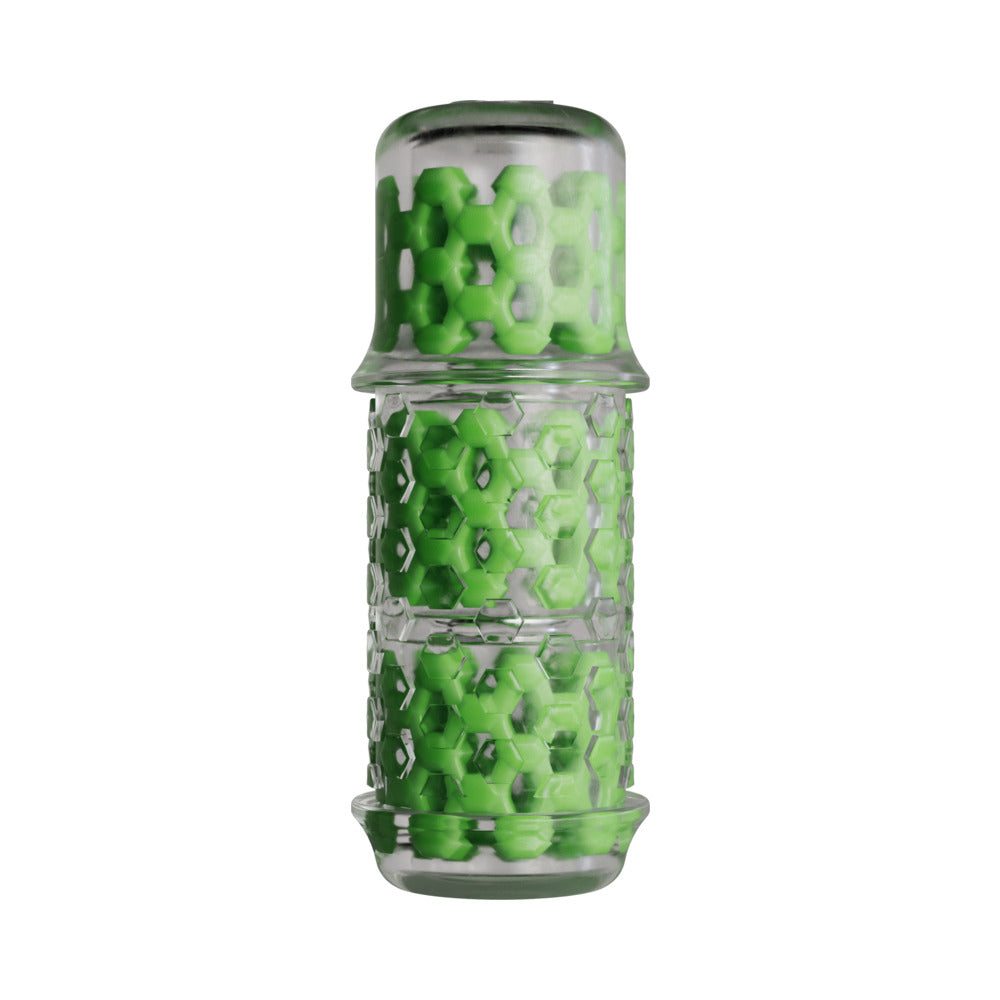 The Handy Long Sleeve with green texture inside clear shell