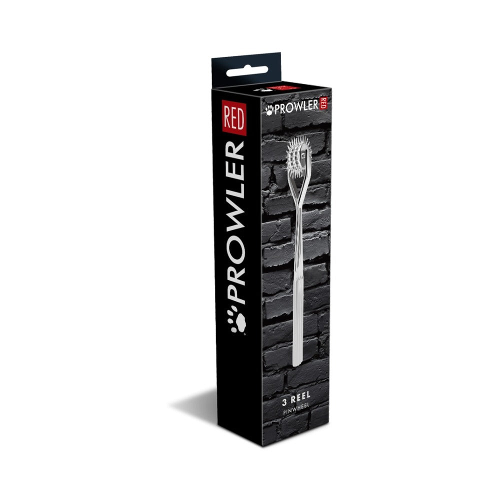 Prowler RED 3 Reel Metal Pinwheel Prowler RED 3-reel silver metal pinwheel in black retail box