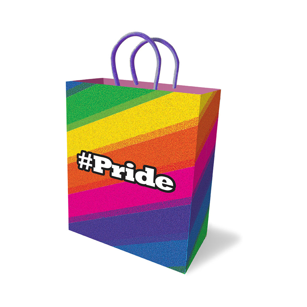#Pride Gift Bag Rainbow striped #Pride gift bag with purple handles