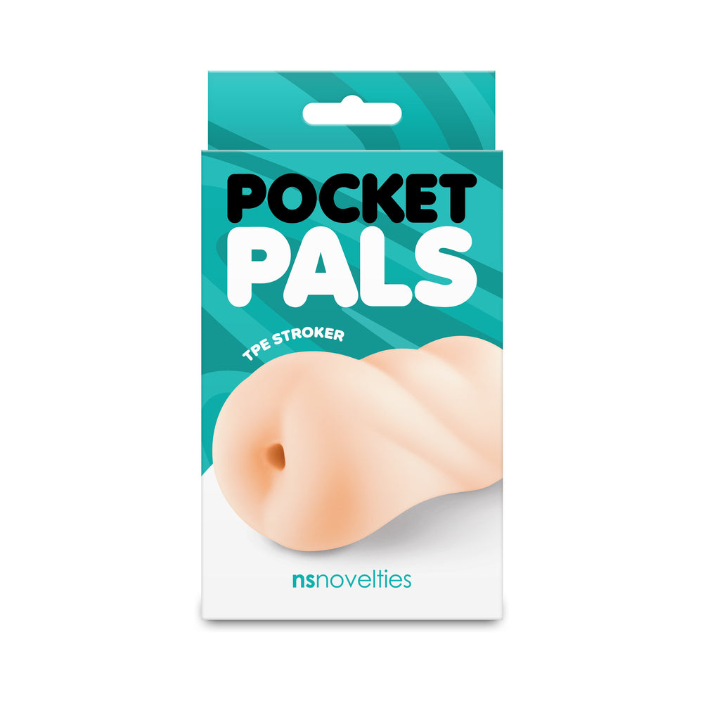 Pocket Pals Anal Stroker Beige Beige Pocket Pals anal stroker in teal retail packaging
