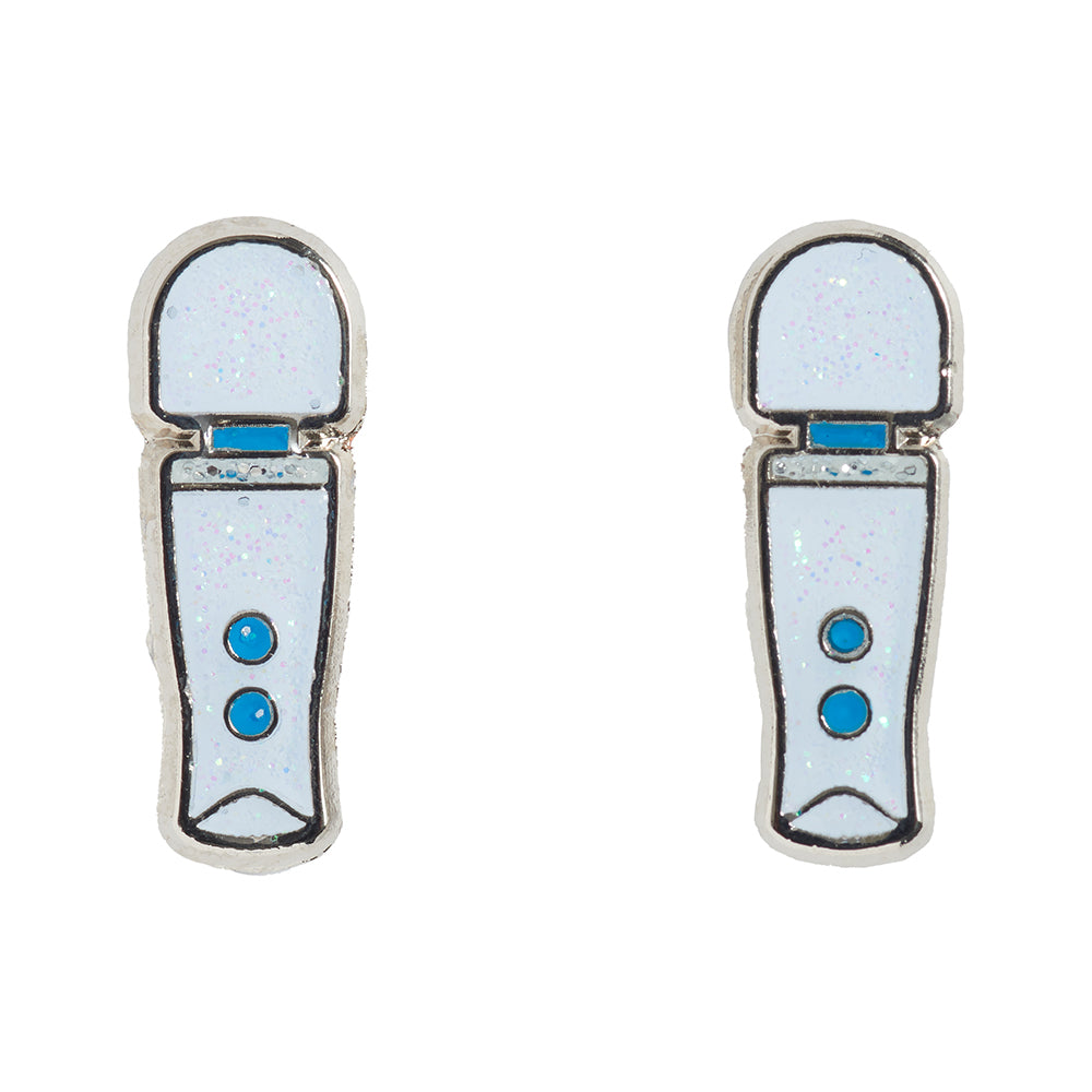 Magic Wand Micro Stud Earring Set Pair of white glitter Magic Wand Micro stud earrings