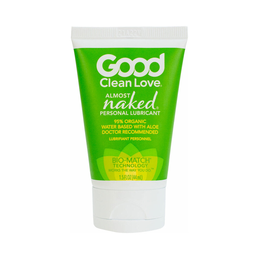 Good Clean Love Almost Naked Personal Lubricant 1.5 oz. compact green Good Clean Love Almost Naked lubricant 1.5 fl oz squeeze tube
