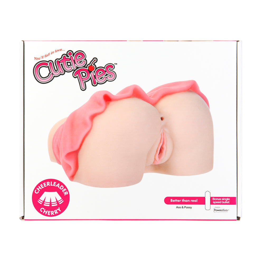 CutiePies Cheerleader Cherry Doggystyle Dual Entry Vagina & Ass Masturbator Beige CutiePies Cheerleader Cherry dual-entry masturbator box front