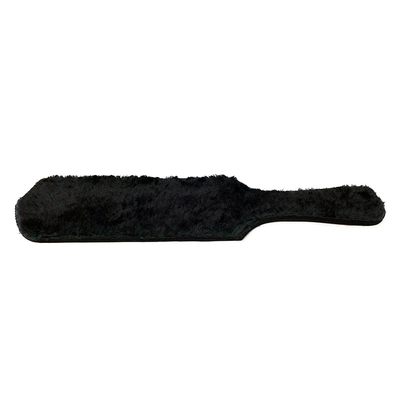 Rouge Paddle with Fur Black Rouge Black Fur-Covered Paddle with narrow handle
