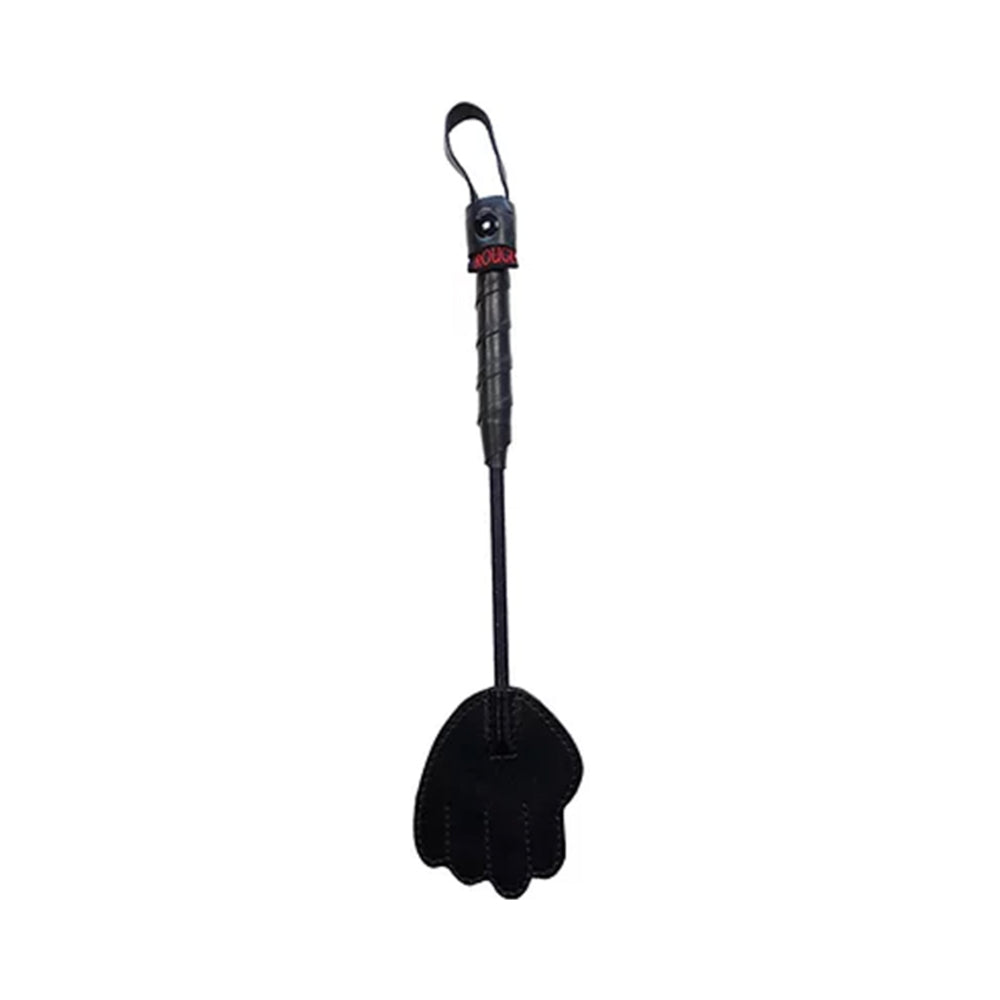 Rouge Mini Leather Hand Riding Crop Black Mini black Rouge leather riding crop with hand-shaped tip