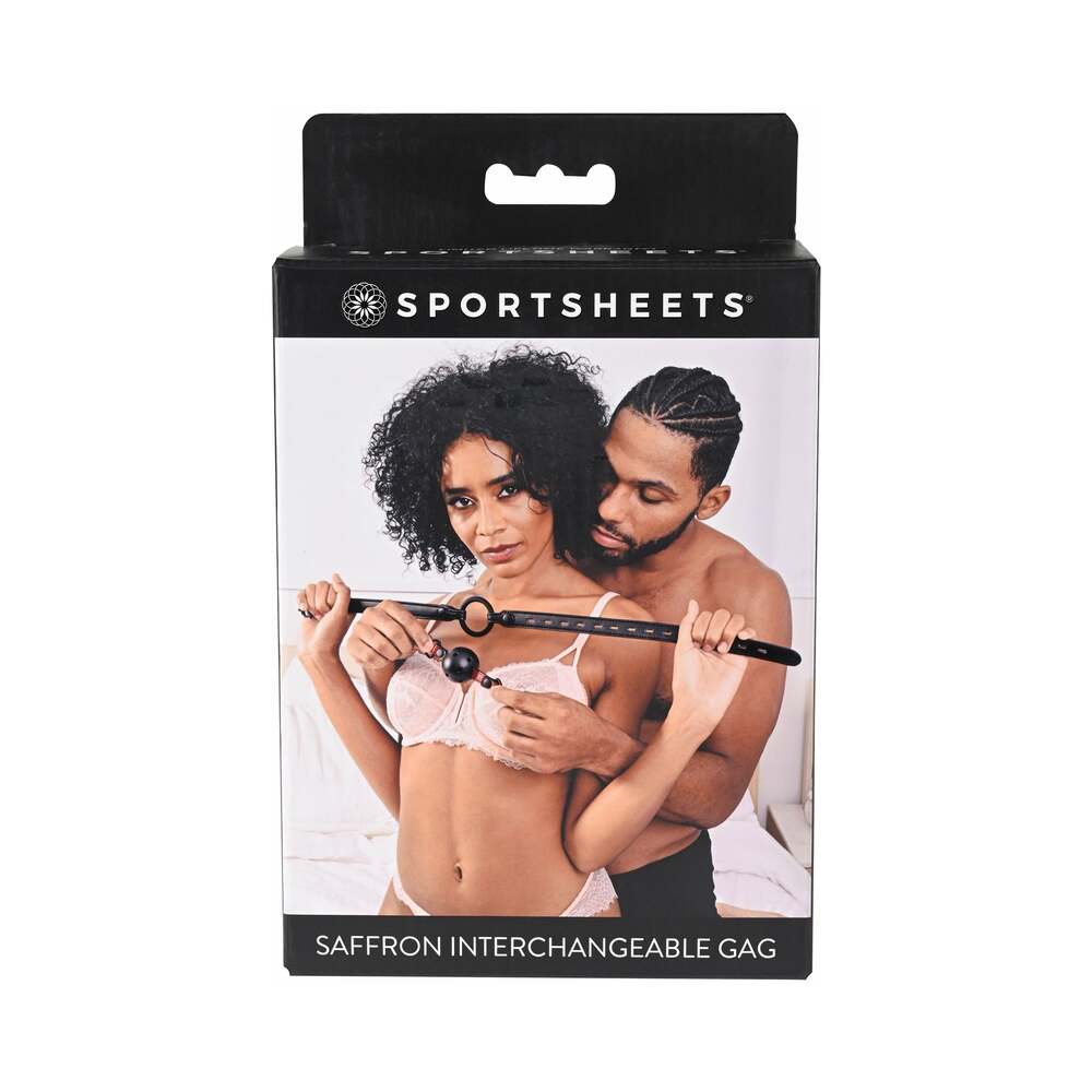 Sportsheets Saffron Interchangeable Gag with Adjustable Buckle Sportsheets Saffron Interchangeable Gag retail box