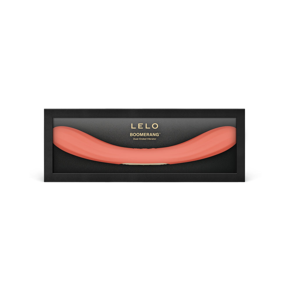 LELO BOOMERANG Coral Red LELO BOOMERANG coral red dual-ended vibrator in black presentation box