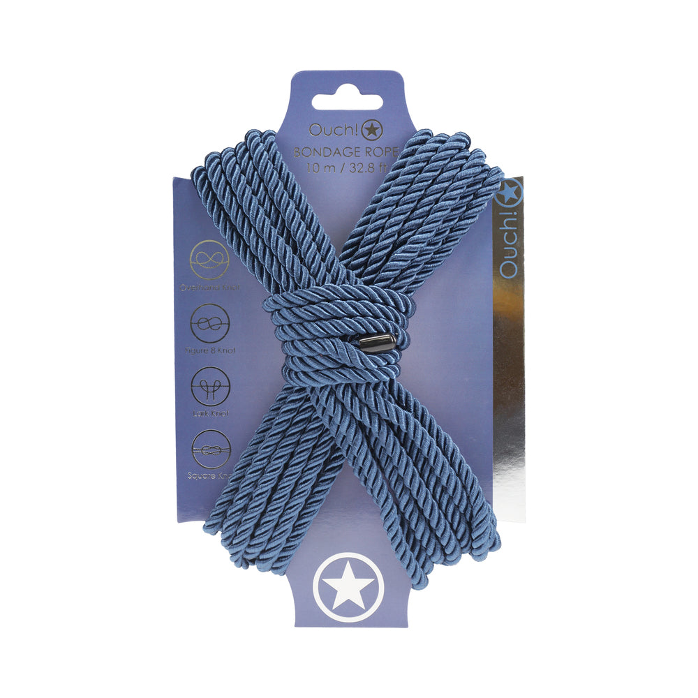 Ouch! Bondage Rope 10 m Nylon Navy Blue Shots Ouch navy blue 10 m twisted nylon bondage rope