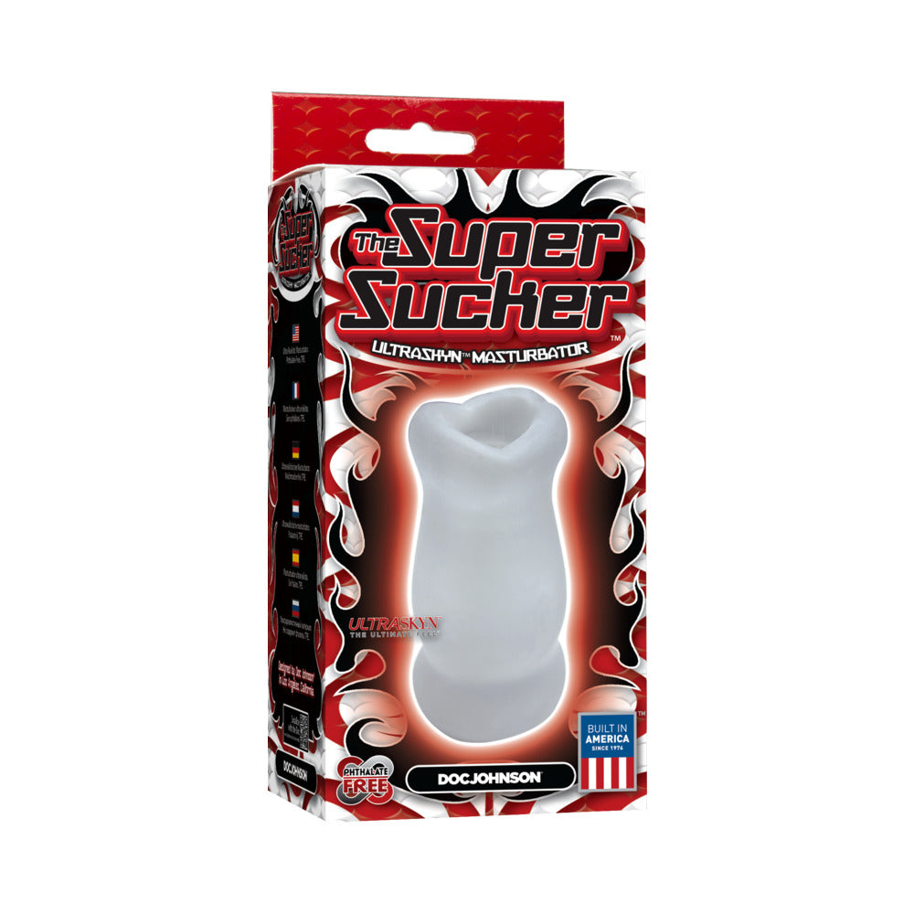 Super Sucker Masturbator UR3 (Clear) Red-and-black Super Sucker UR3 retail box with clear mouth masturbator visible