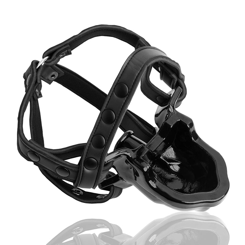 WATERSPORT strap-on gag, black Oxballs WATERSPORT black molded gag with adjustable strap harness
