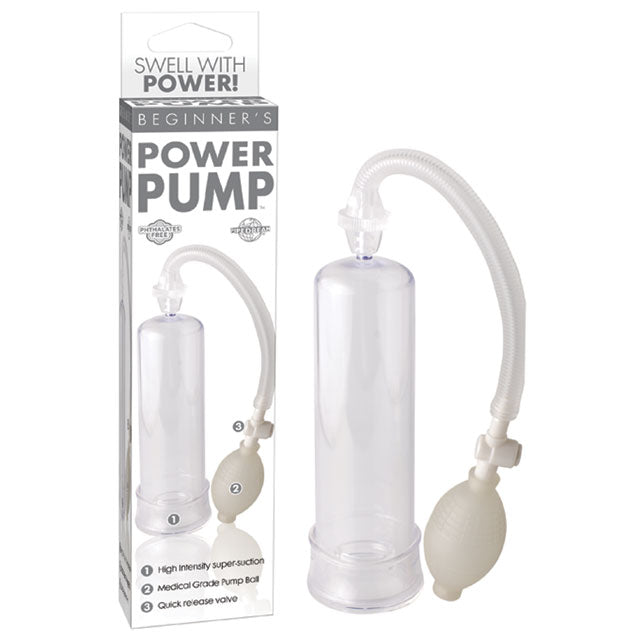 Pipedream Beginner''s Power Pump Clear Pipedream Beginner's Power Pump with clear cylinder, tubing, hand bulb, and package