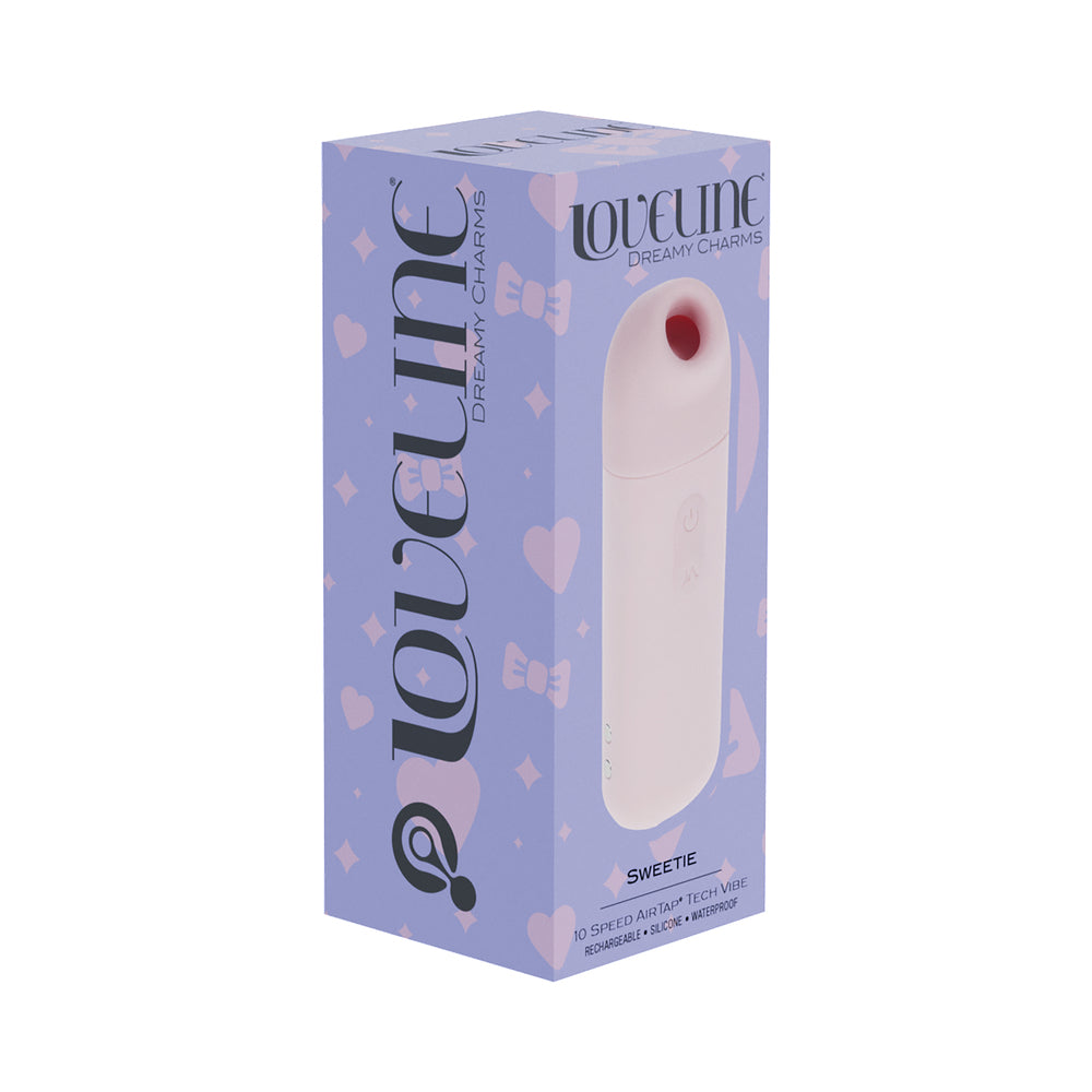 LoveLine Sweetie AirTapTech Rechargeable Vibrator Waterproof Pink Shots LoveLine Sweetie pink AirTapTech vibrator retail box