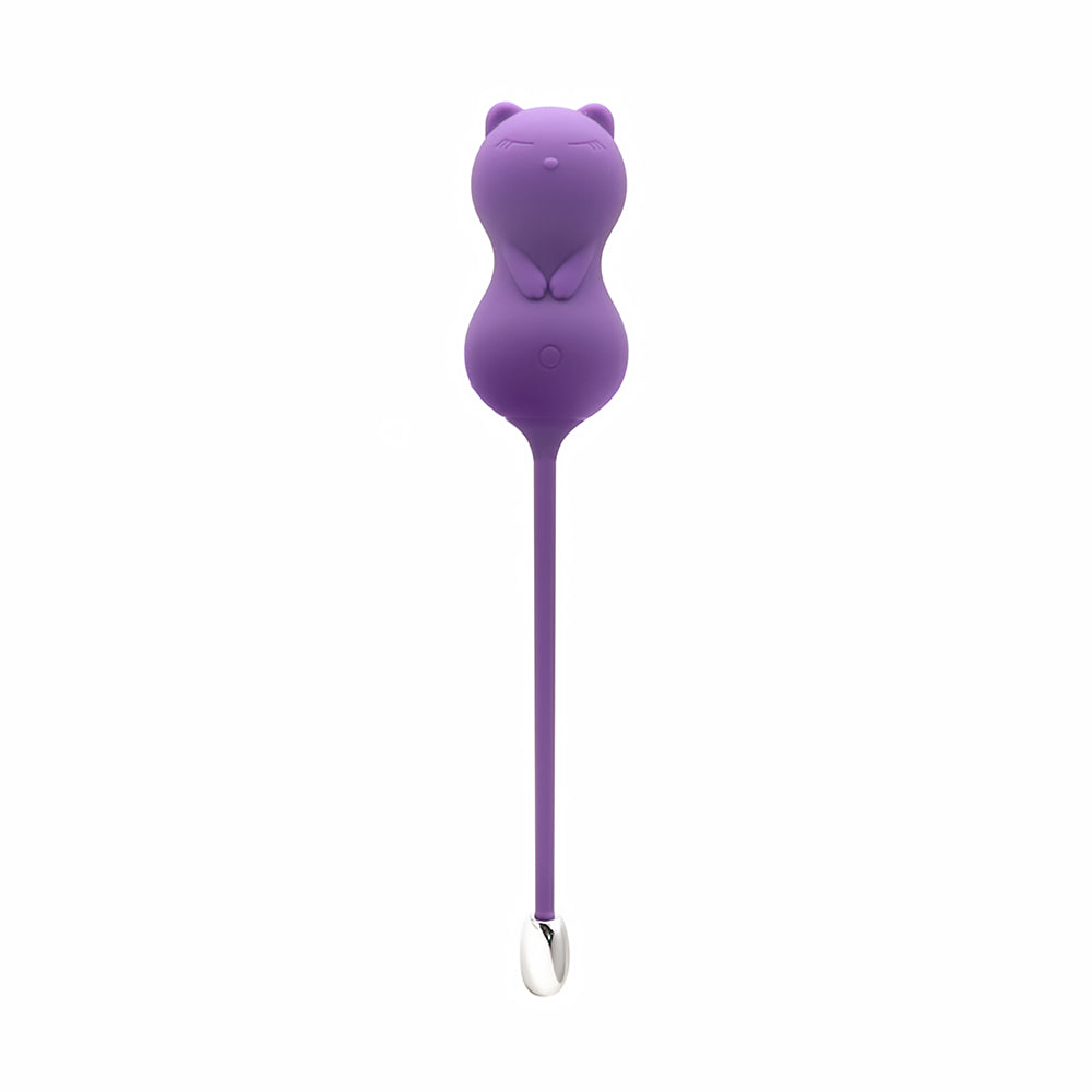Emojibator Kitty Cat Kegel Ball Vibrator purple Emojibator Kitty Cat kegel vibrator with ears stem and pull ring