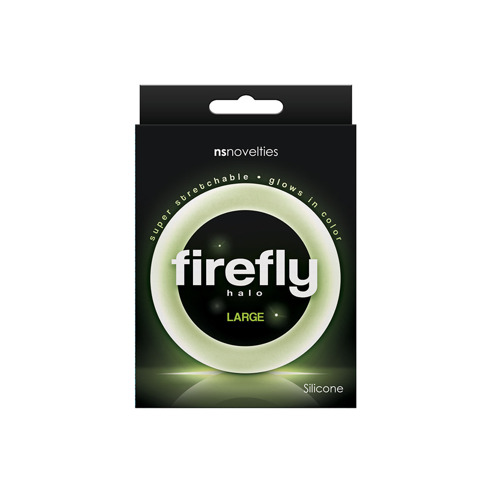 Firefly Halo Cock Ring Large Clear Firefly Halo Large Clear Silicone Ring package