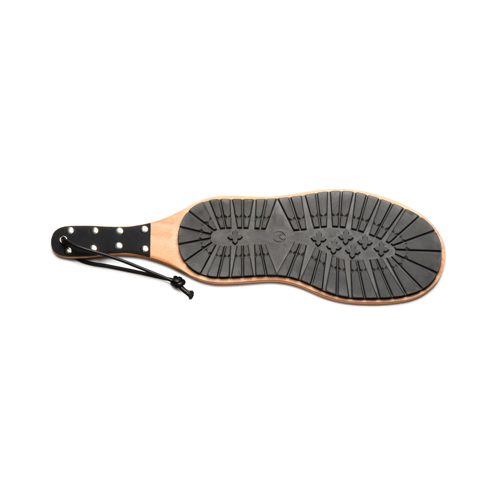 Master Series Tread Boot Paddle XR Brands Master Series Tread dual-sided boot paddle with black rubber sole texture and studded handle