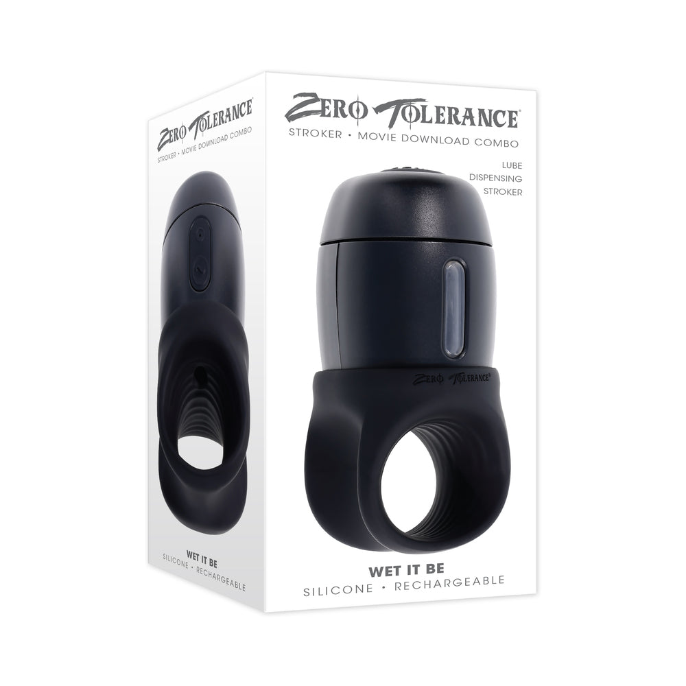 Zero Tolerance Wet It Be Zero Tolerance Wet It Be black stroker ring beside white retail box