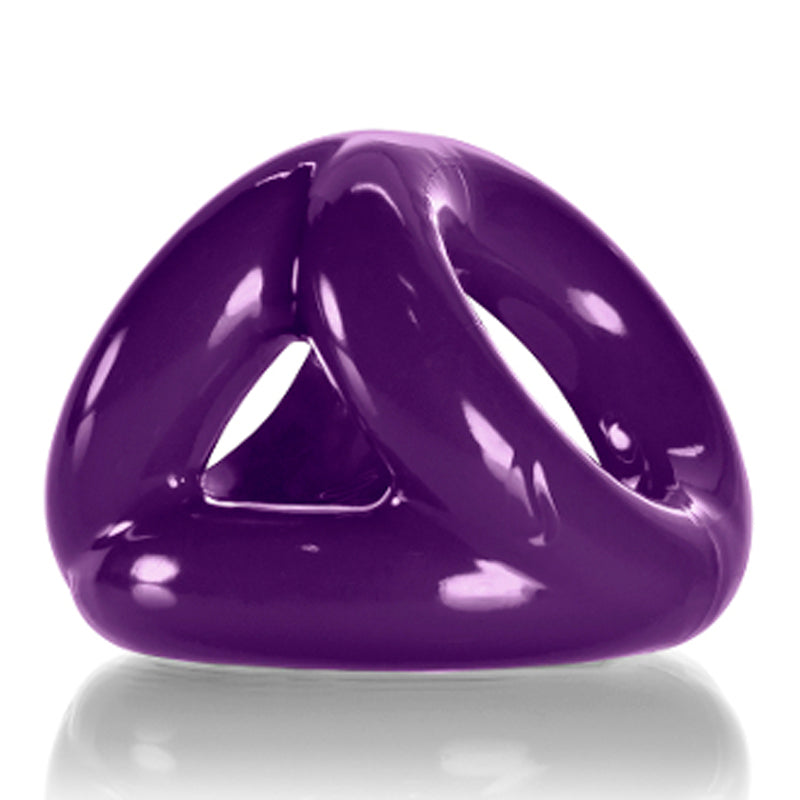 Oxballs Tri-Sport Cocksling Eggplant Oxballs Tri-Sport eggplant-purple cock sling with three openings