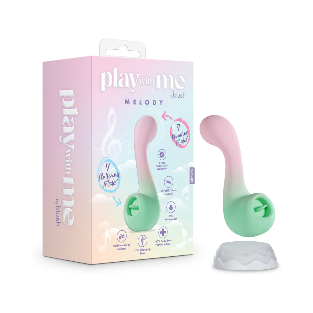 Play With Me Melody Pink Pink-and-green Play With Me Melody dual-ended vibrator with box