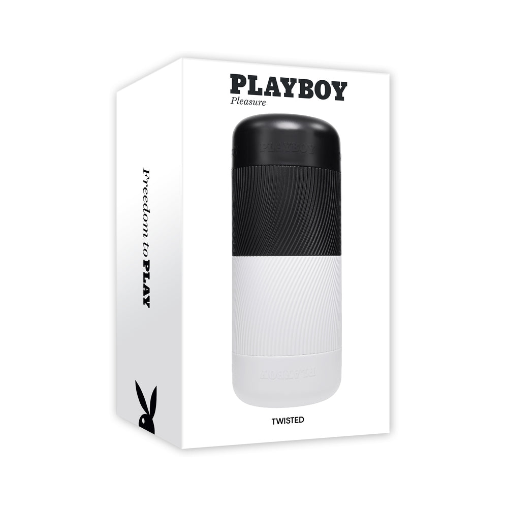 Playboy Twisted 2 AM/White Playboy Twisted black-and-white stroker in white retail box