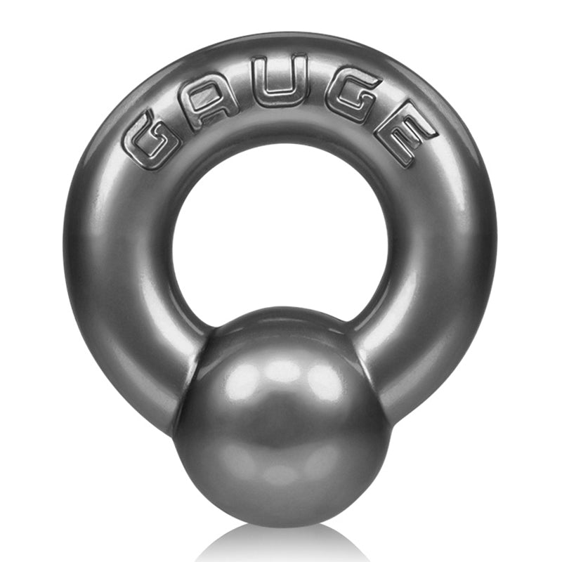 OxBalls Gauge Cockring Steel Steel-tone OxBalls Gauge ring with attached round ball