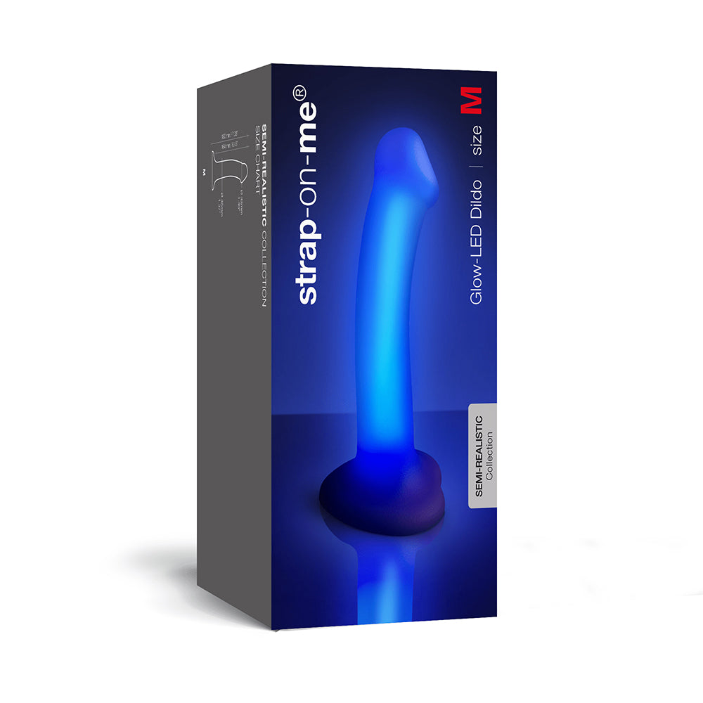 Strap-On-Me Glow-LED Dildo Strap-On-Me blue-purple LED dildo in black retail box