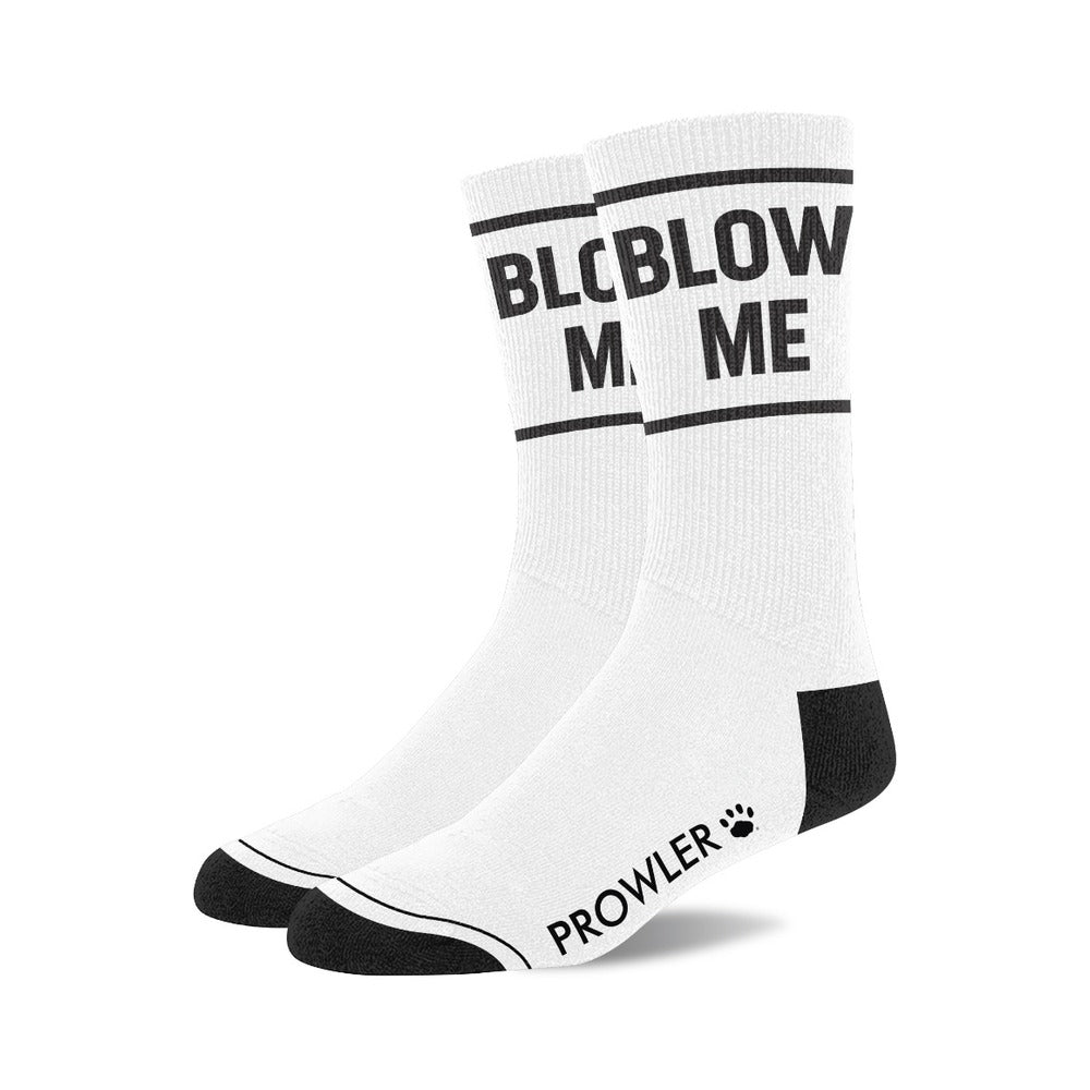 Prowler RED Blow Me Socks Pair of white Prowler RED socks with BLOW ME cuff lettering
