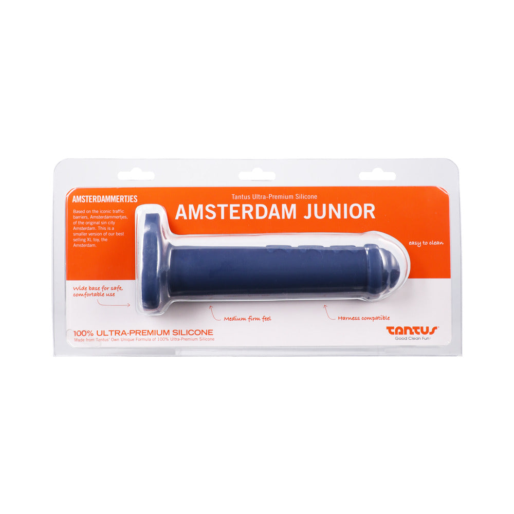 Tantus Amsterdam Junior Ocean Blue Tantus Amsterdam Junior ocean blue dildo in clear retail package