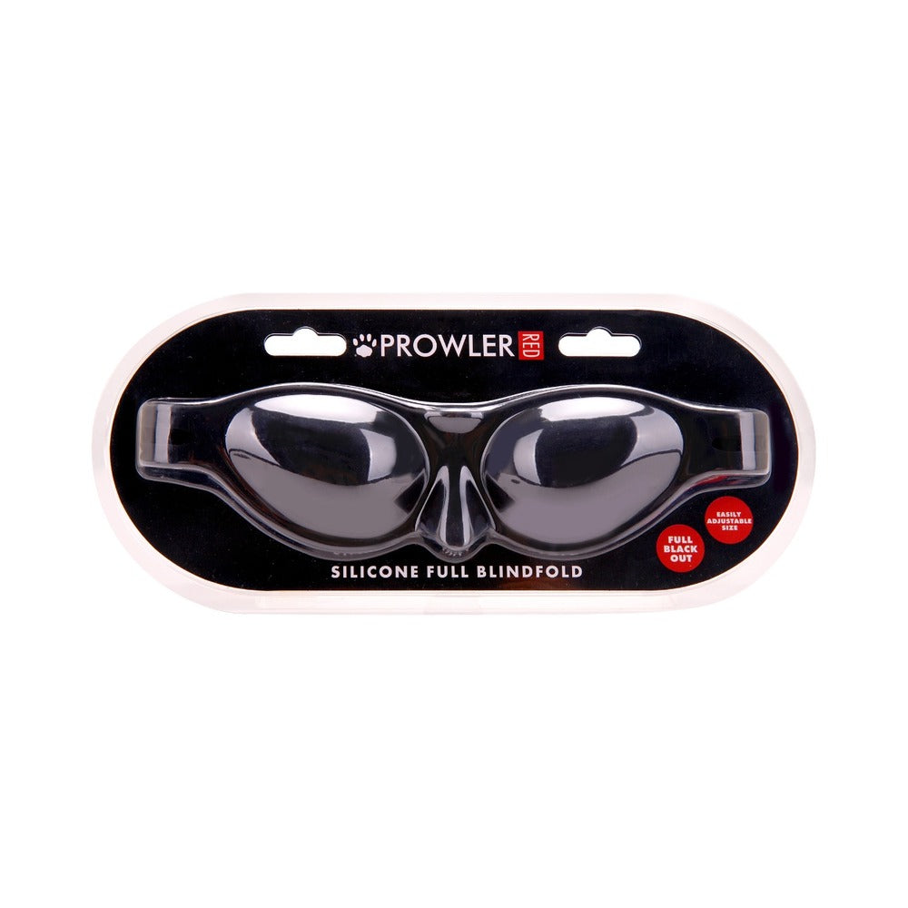 Prowler RED Silicone Full Blindfold Prowler RED black silicone full blindfold front retail package