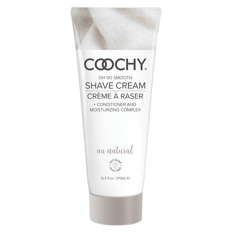 Coochy Shave Cream Au Natural 12.5 fl.oz Coochy Au Natural 12.5 oz Tall White Shave Cream Tube