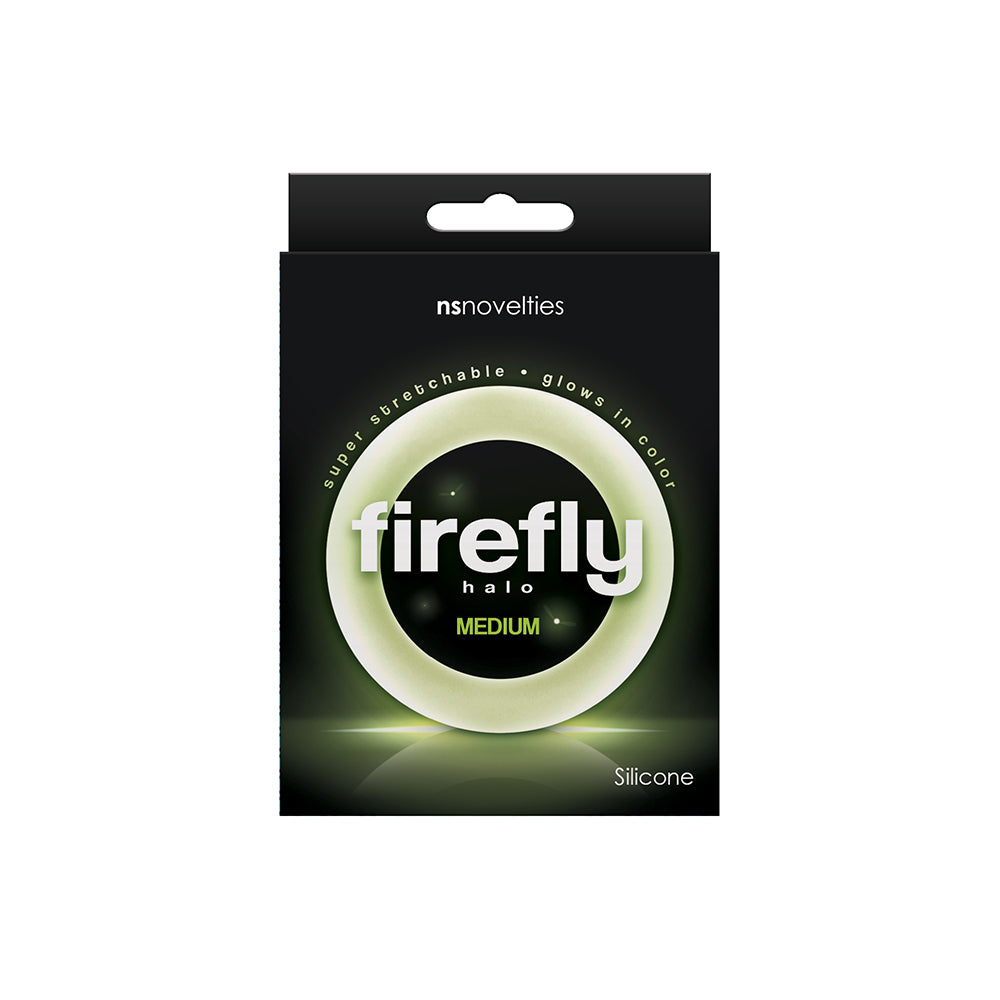 Firefly Halo Cock Ring Medium Clear Firefly Halo Medium Clear Silicone Ring package