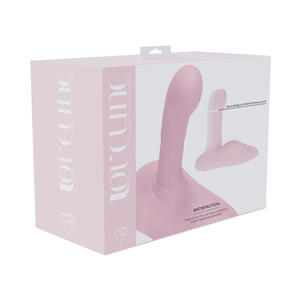 LoveLine Satisfaction Grinder Adjustable Thrusting Pulse Wave Pink Shots LoveLine Satisfaction pink grinder in wide retail box