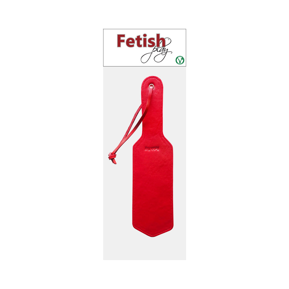 Rouge Fetish Play Vegan Paddle Red Red Rouge Fetish Play vegan-leather paddle with matching wrist loop