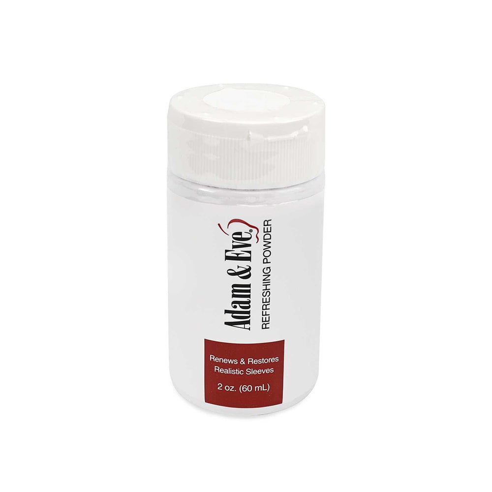 Adam & Eve Renewing Powder 2 oz. Adam & Eve Renewing Powder white 2 oz shaker bottle on white background