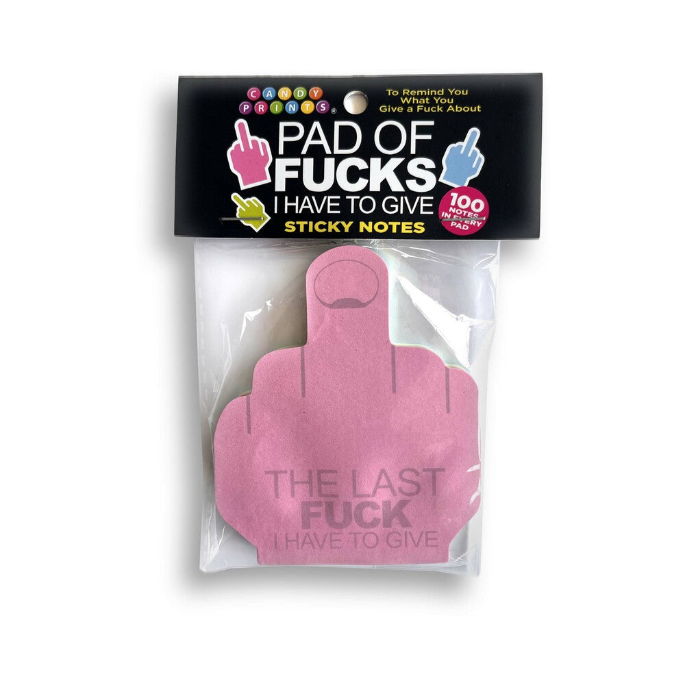Last Fuck I Have to Give Sticky Notes Pink Last Fuck penis-shaped sticky notes 100-count pack