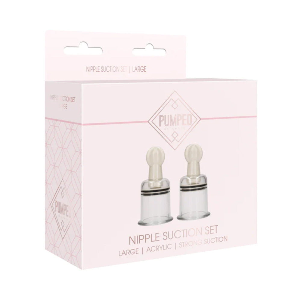 Pumped Nipple Suction Set Rose Large Pumped rose large nipple suction set in pale pink box