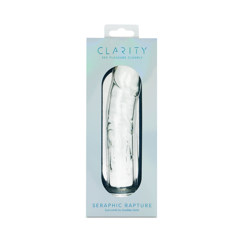 Clarity Seraphic Rapture Glass Dildo Clarity Seraphic Rapture clear textured glass dildo in pale box