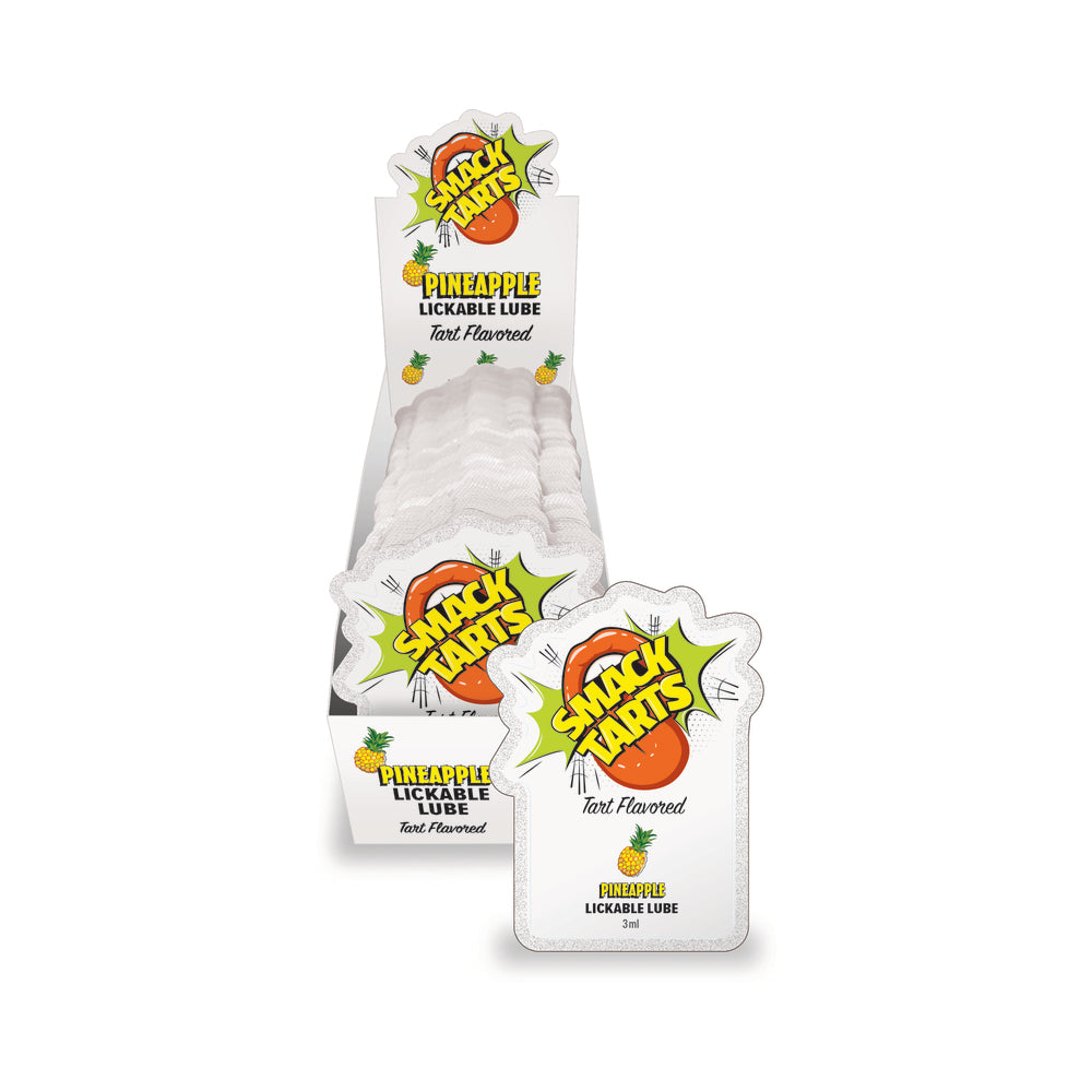 Smack Tarts Lickable Lube Sour Pineapple 3 ml Pouch 36-Piece Display Pineapple Smack Tarts 36-count pouch display