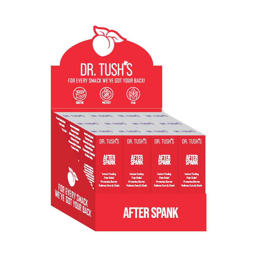 Dr. Tush''s After Spank 12-Pack Display Dr. Tush's After Spank 12-pack red countertop display