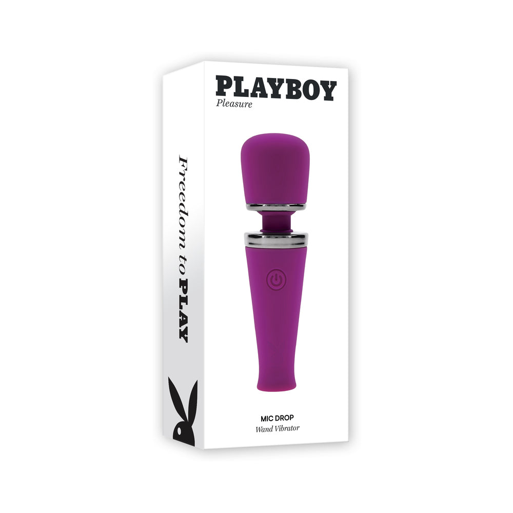 Playboy Mic Drop Wild Aster Playboy Mic Drop Wild Aster mini wand pictured on white retail box
