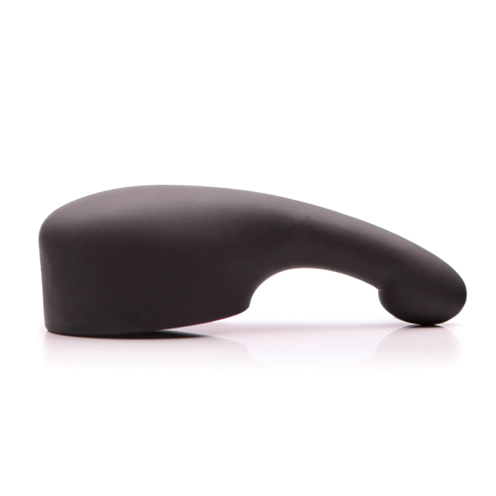 Tantus Rumble Spoon Head Attachment for Rumble Wand Black Tantus Rumble Spoon head with low block and long curved extension