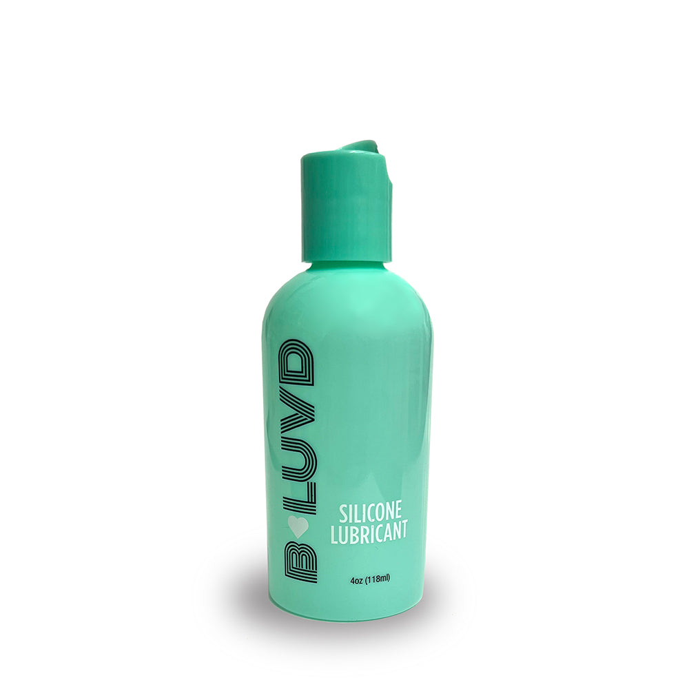 B-Luvd Silicone Lubricant 4 oz. teal 4 oz B-Luvd Silicone Lubricant bottle with matching disc cap