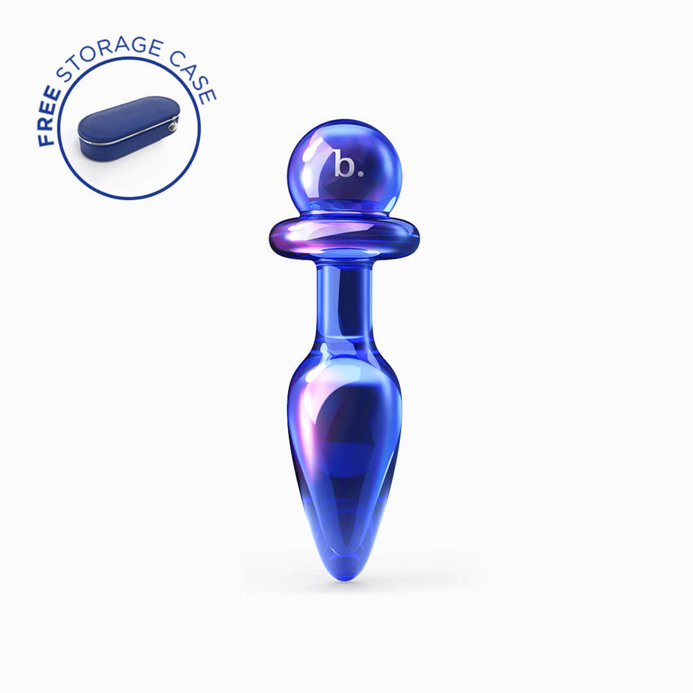 Biird Anii Glass Anal Plug purple Biird Anii glass plug with clear sphere base and storage case icon