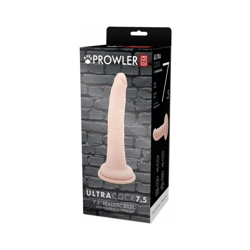 Prowler RED Ultra Cock 7.5 in. Realistic Dildo Vanilla Prowler RED Ultra Cock 7.5-inch vanilla dildo retail box