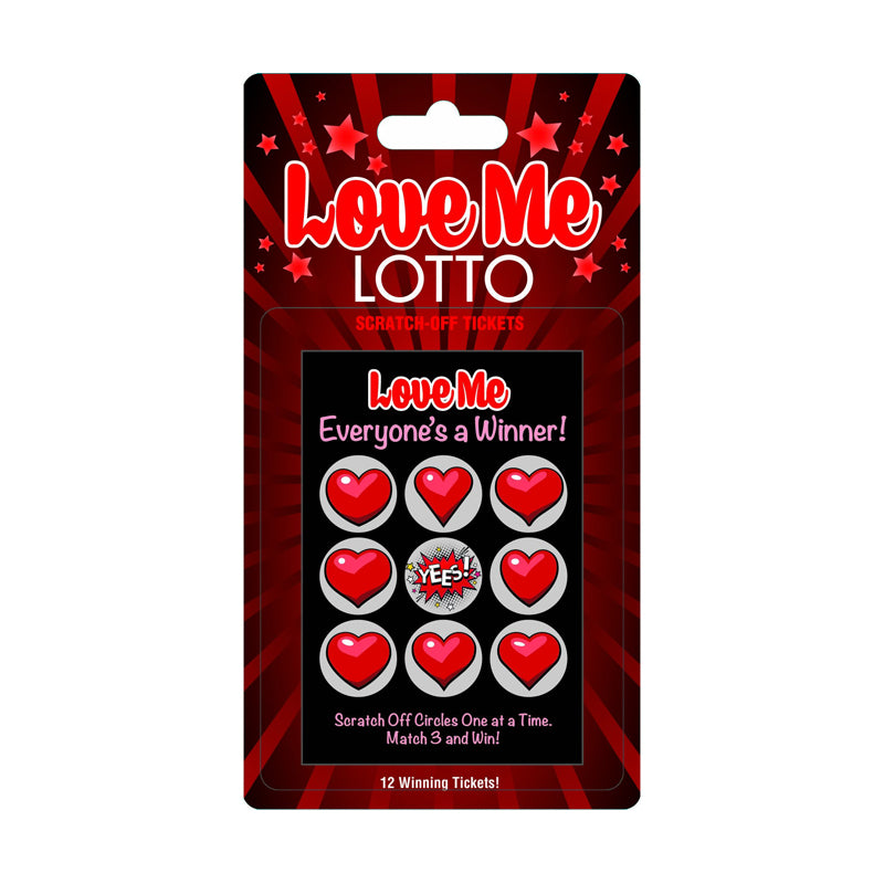 Love Me Lotto Little Genie Love Me Lotto red pack with heart ticket grid